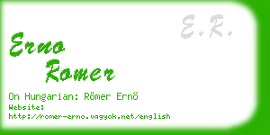 erno romer business card