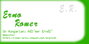 erno romer business card